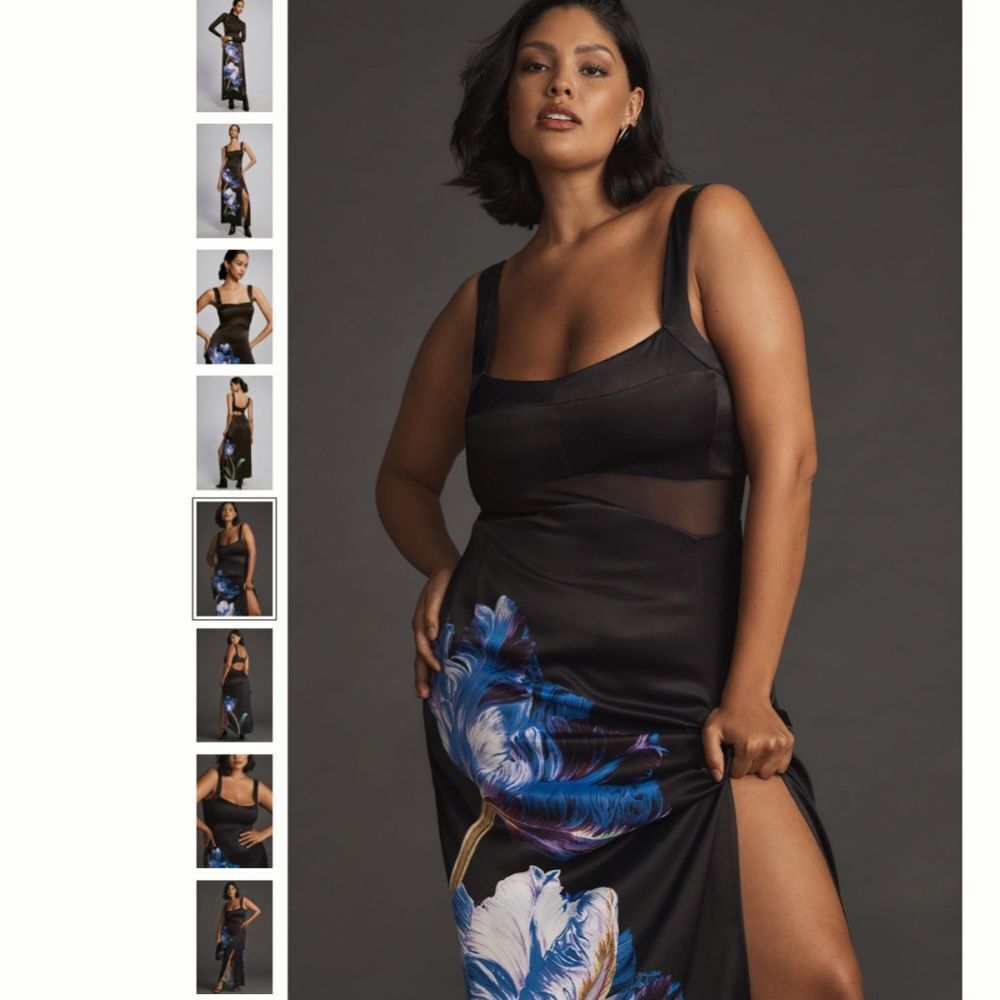 Anthropologie Sleeveless Floral Slim Maxi Dress - Picture 7 of 8